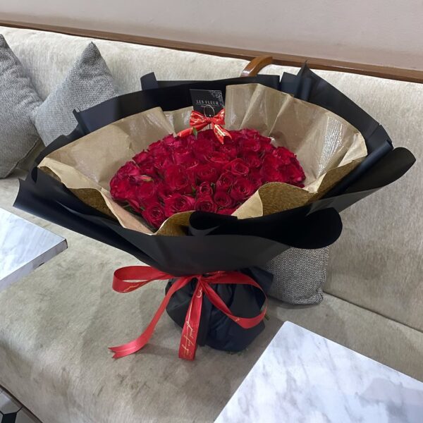Crimson Desire – LF 100 Stem Red Rose Bouquet
