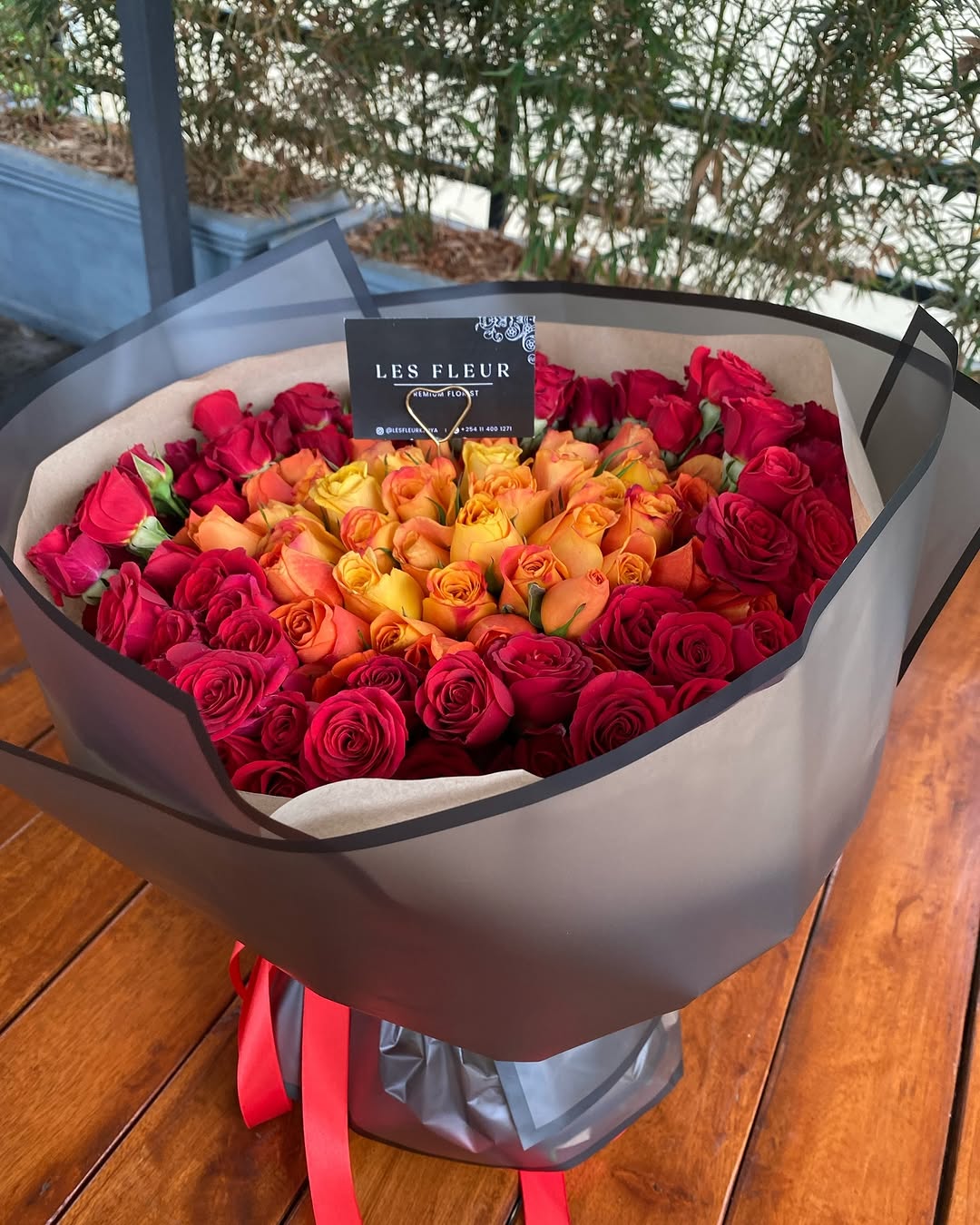 Sunset Passion – LF 100 Red & Mariposa Roses - Image 2