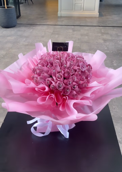 Blush Imperial – Premium LF 100 Blush Pink Rose Bouquet