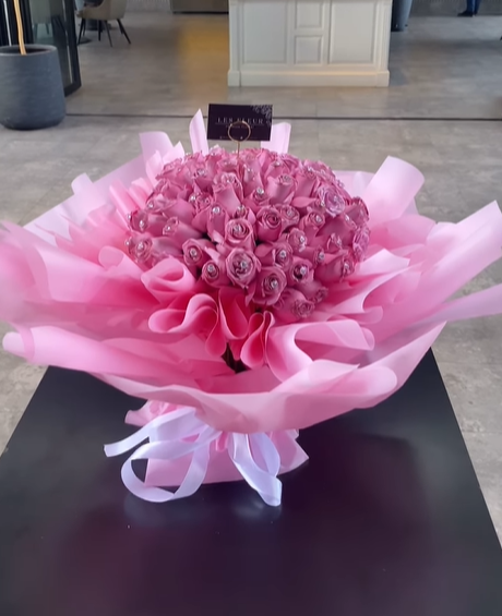 Blush Imperial – Premium LF 100 Blush Pink Rose Bouquet - Image 3